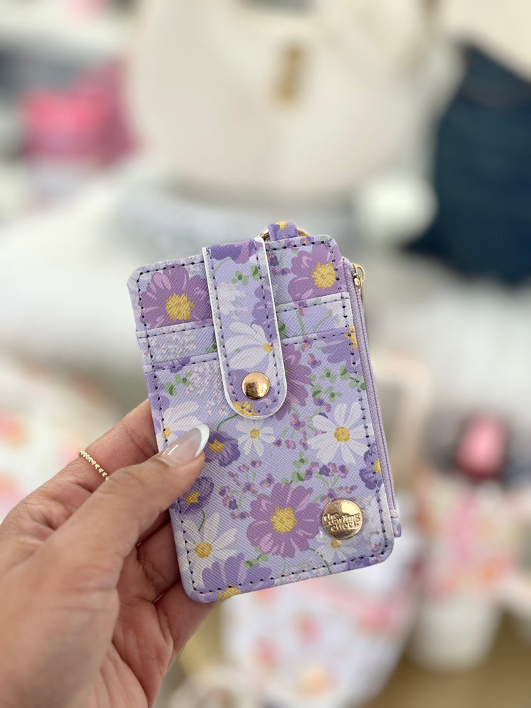 Keychain Wallet-Bouquet Beauty Purple