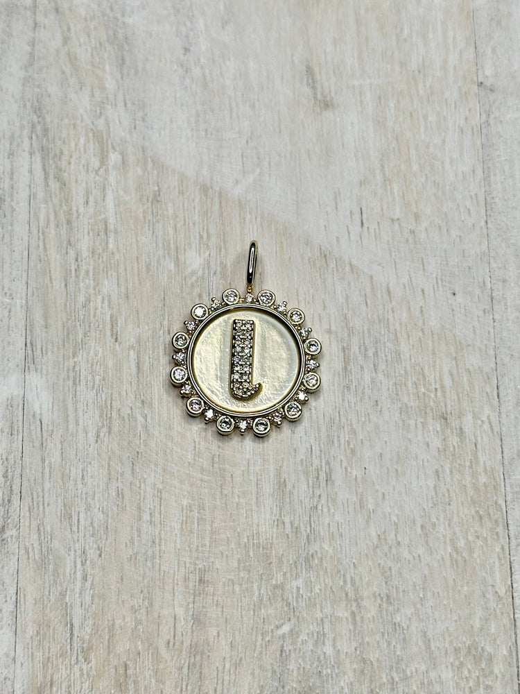 Vintage Coin Initial Charm