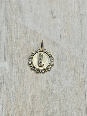 Vintage Coin Initial Charm