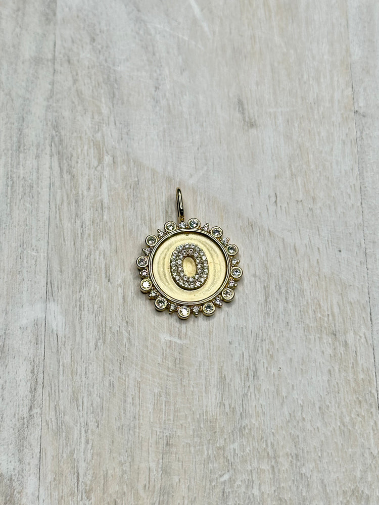 Vintage Coin Initial Charm