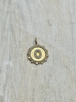 Vintage Coin Initial Charm