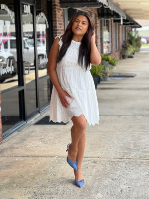 White Eyelet Dress