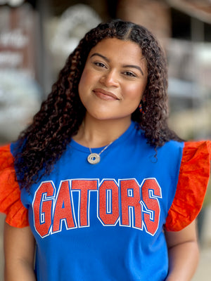 Gator Ruffle Glitter T Shirt