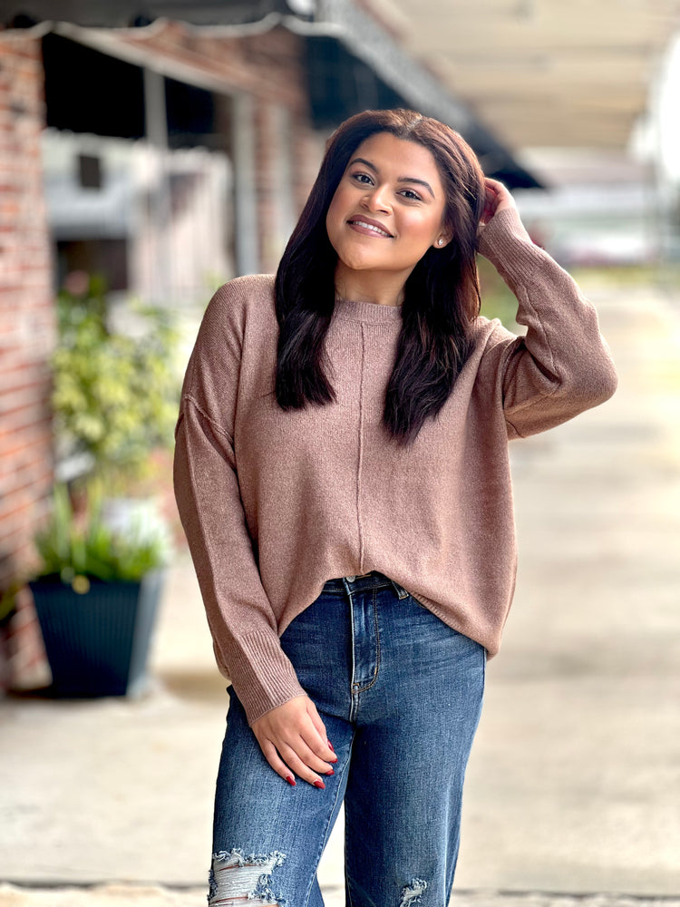 Taupe Crewneck Sweater