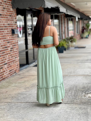 Seagrass Floral Maxi Dress