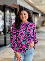 Quinn Lovestruck Navy Blouse