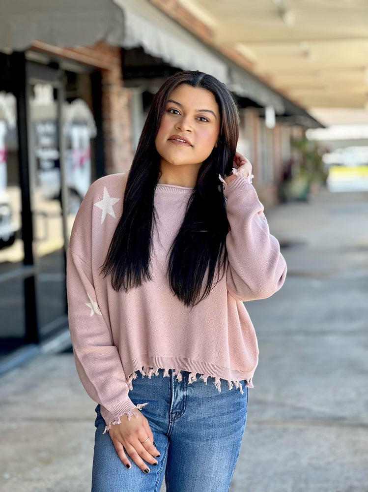 Starry Eyed Mauve Sweater