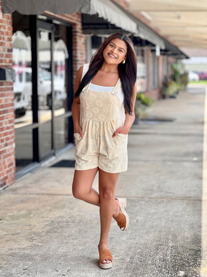 Cream Cambrie  Romper