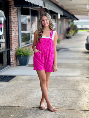 Pink Cambrie  Romper