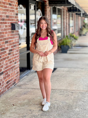 Cream Cambrie  Romper