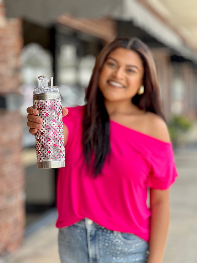 Rose' Pink Silver Tumbler