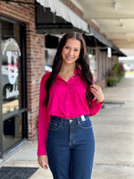 Hot Pink Fizz Luxe Blouse