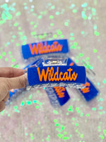 Wildcat Orange and Blue Hairclip