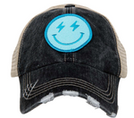 Turquoise Lightening Eyes Black Hat