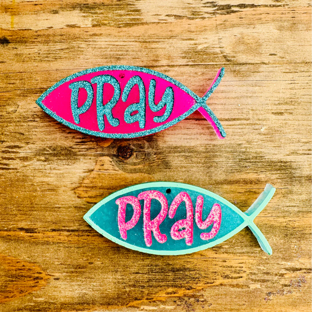 Pray Fish (Icthus) Car Freshie