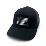 Firearm Flag Woven Patch Hat: Black