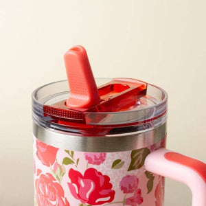 Rose Garden Straw Tumbler