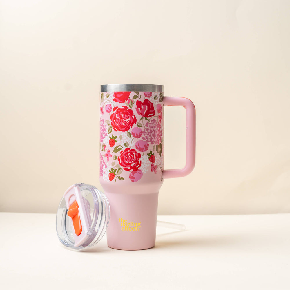 Rose Garden Straw Tumbler