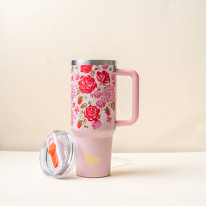 Rose Garden Straw Tumbler