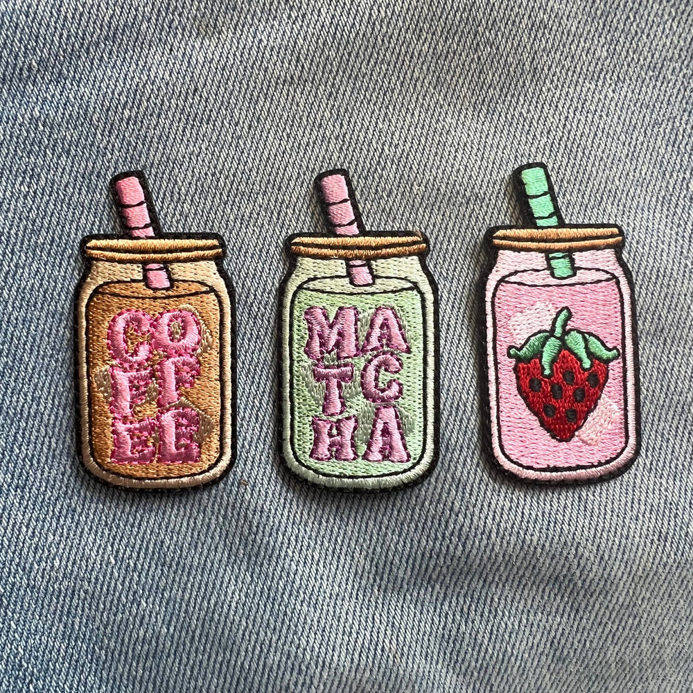 Wildflower + Co. - Iced Coffee / Iced Matcha Latte / Pink Drink Patch: Pink Drink (Strawberry)